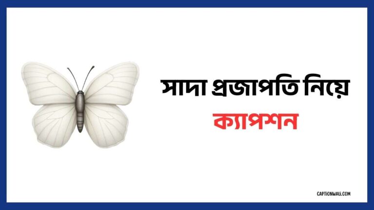 সাদা প্রজাপতি নিয়ে ক্যাপশন