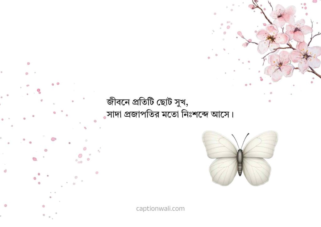 সাদা প্রজাপতি নিয়ে ক্যাপশন