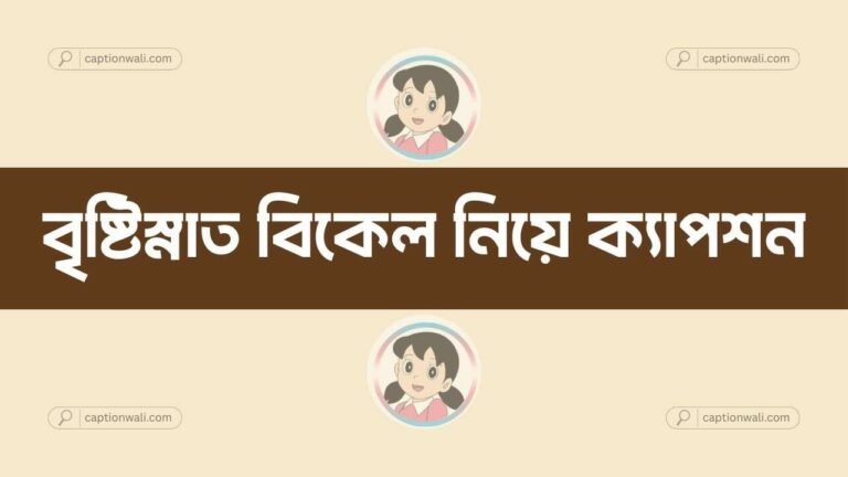 বৃষ্টিস্নাত বিকেল নিয়ে ক্যাপশন