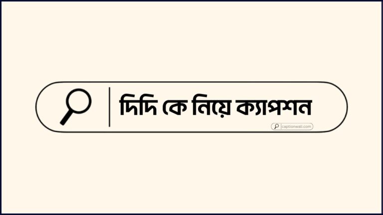 দিদি কে নিয়ে ক্যাপশন