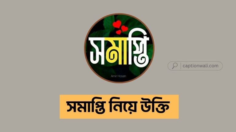 সমাপ্তি নিয়ে উক্তি